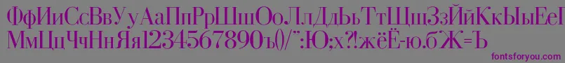 CyrillicNormal Font – Purple Fonts on Gray Background