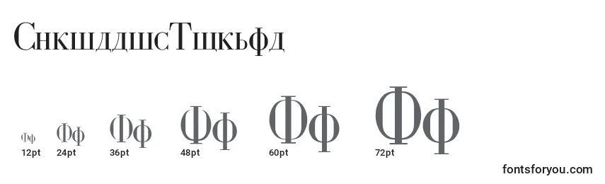 Размеры шрифта CyrillicNormal