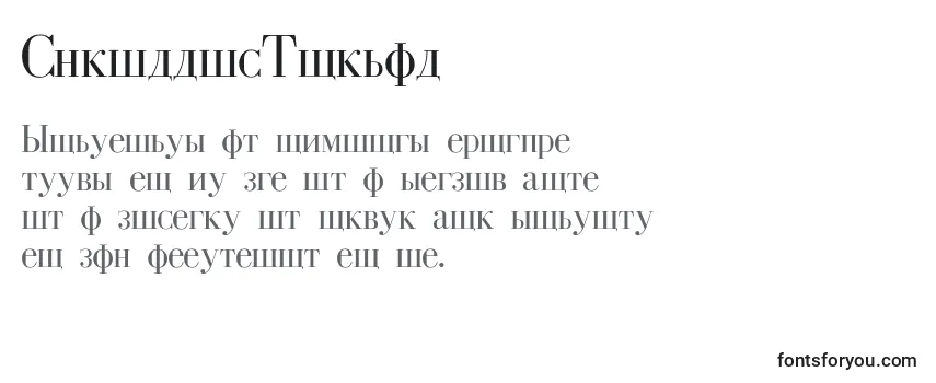 Reseña de la fuente CyrillicNormal