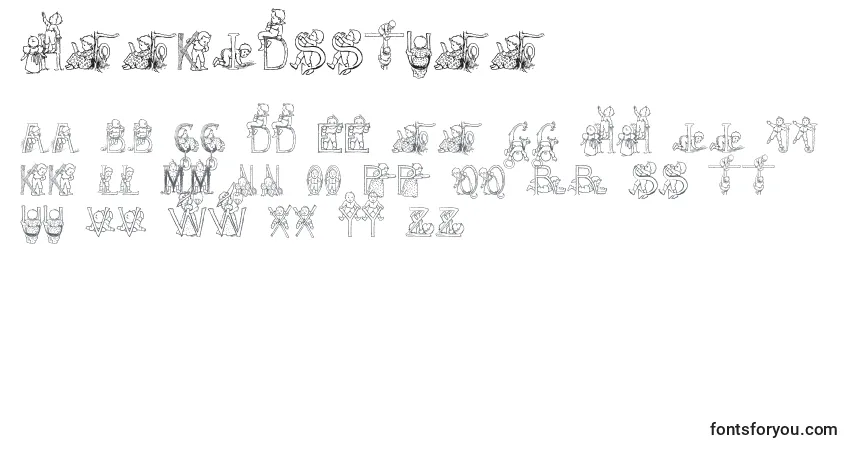 Шрифт HffKidsStuff (105653) – алфавит, цифры, специальные символы