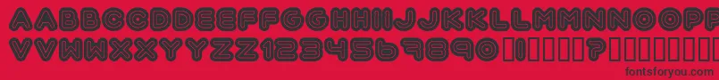 Automani Font – Black Fonts on Red Background
