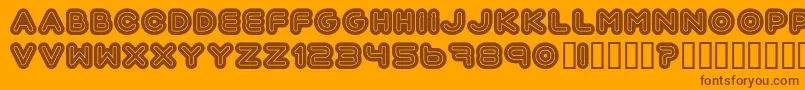 Automani Font – Brown Fonts on Orange Background