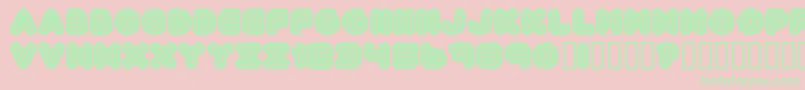 Automani Font – Green Fonts on Pink Background