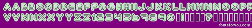 Automani Font – Green Fonts on Purple Background