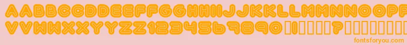 Automani Font – Orange Fonts on Pink Background