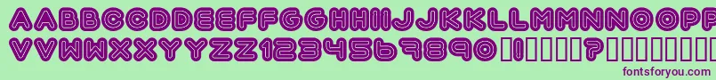 Automani Font – Purple Fonts on Green Background