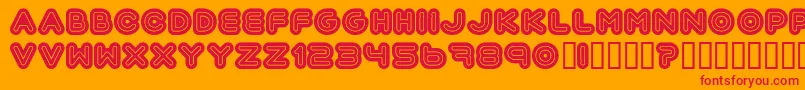 Automani Font – Red Fonts on Orange Background