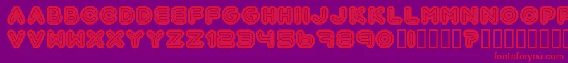 Automani Font – Red Fonts on Purple Background