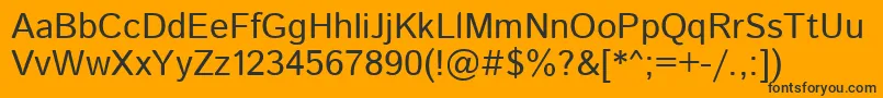 Шрифт IstokwebRegular – чёрные шрифты на оранжевом фоне