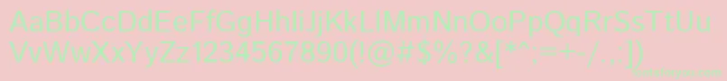 IstokwebRegular Font – Green Fonts on Pink Background