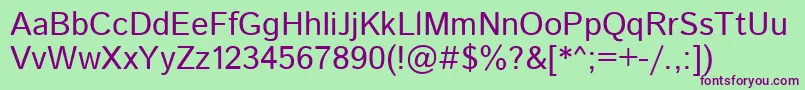 IstokwebRegular Font – Purple Fonts on Green Background