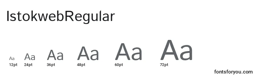 Размеры шрифта IstokwebRegular