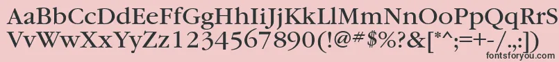 Garamondbookatt Font – Black Fonts on Pink Background