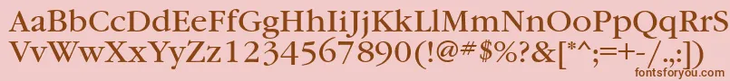 Garamondbookatt Font – Brown Fonts on Pink Background