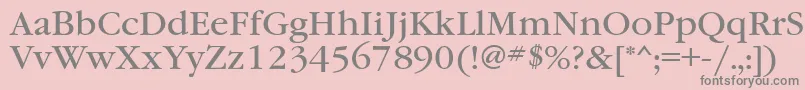 Garamondbookatt Font – Gray Fonts on Pink Background