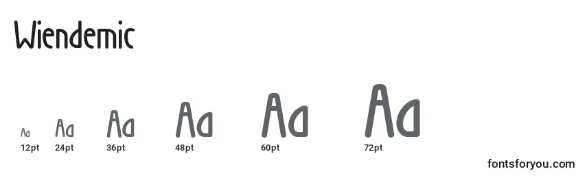 Wiendemic Font Sizes