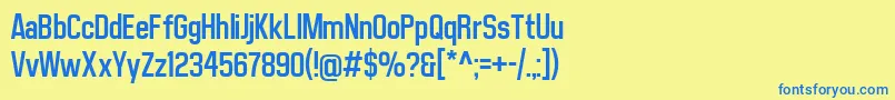 MatthanSansRegular Font – Blue Fonts on Yellow Background