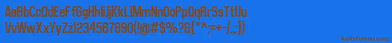 MatthanSansRegular Font – Brown Fonts on Blue Background