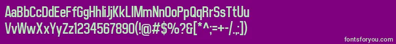 MatthanSansRegular Font – Green Fonts on Purple Background