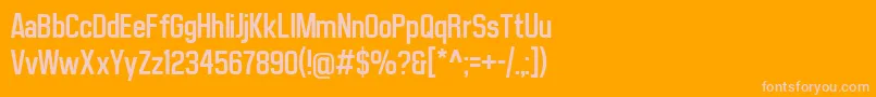 MatthanSansRegular Font – Pink Fonts on Orange Background