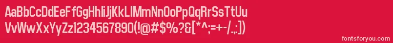 MatthanSansRegular Font – Pink Fonts on Red Background