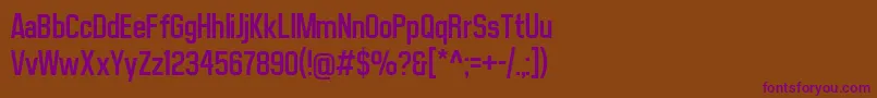 Czcionka MatthanSansRegular – fioletowe czcionki na brązowym tle