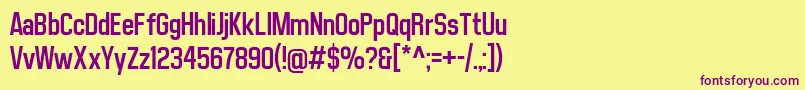 MatthanSansRegular Font – Purple Fonts on Yellow Background