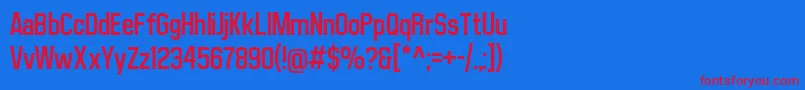 MatthanSansRegular Font – Red Fonts on Blue Background