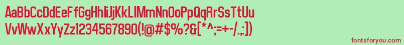 MatthanSansRegular Font – Red Fonts on Green Background