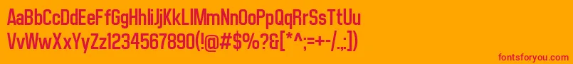 MatthanSansRegular Font – Red Fonts on Orange Background