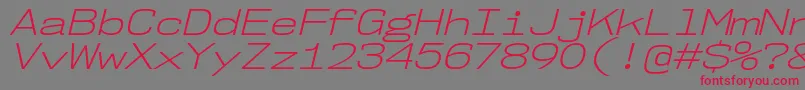 Nk57MonospaceExLtIt Font – Red Fonts on Gray Background