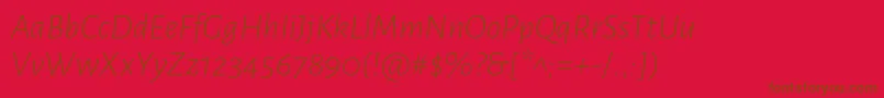 AlegreyasansLightitalic Font – Brown Fonts on Red Background