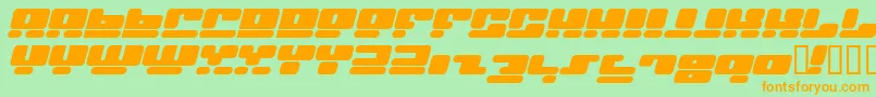 Facei Font – Orange Fonts on Green Background