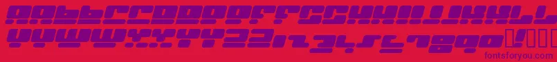 Facei Font – Purple Fonts on Red Background