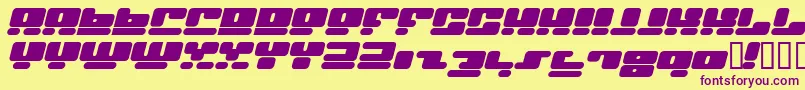 Facei Font – Purple Fonts on Yellow Background