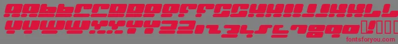 Facei Font – Red Fonts on Gray Background