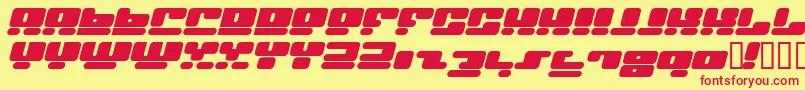 Facei Font – Red Fonts on Yellow Background