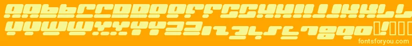 Facei Font – Yellow Fonts on Orange Background