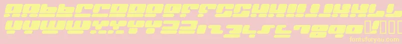 Facei Font – Yellow Fonts on Pink Background