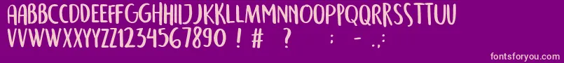 Semringah Font – Pink Fonts on Purple Background