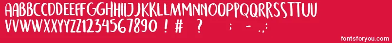 Semringah Font – White Fonts on Red Background