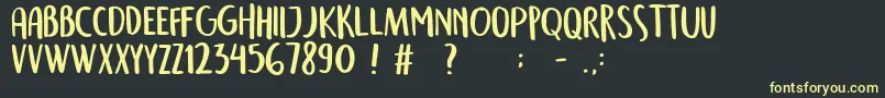 Semringah Font – Yellow Fonts on Black Background