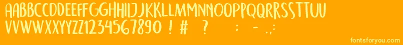 Semringah Font – Yellow Fonts on Orange Background