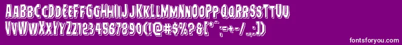 Hitchblockpunch Font – White Fonts on Purple Background