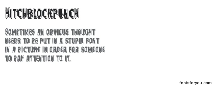 Review of the Hitchblockpunch Font