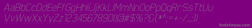 fuente ScriberThinitalic – Fuentes Grises Sobre Fondo Morado