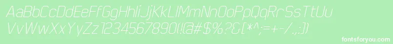 ScriberThinitalic Font – White Fonts on Green Background