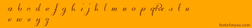 Подробнее о шрифте RetroactiveDemoVersion Шрифт RetroactiveDemoVersion – коричневые шрифты на оранжевом фоне