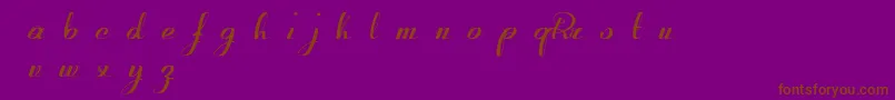 Шрифт RetroactiveDemoVersion – коричневые шрифты на фиолетовом фоне