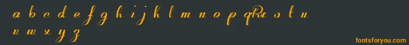 Fonte RetroactiveDemoVersion – fontes laranjas em um fundo preto